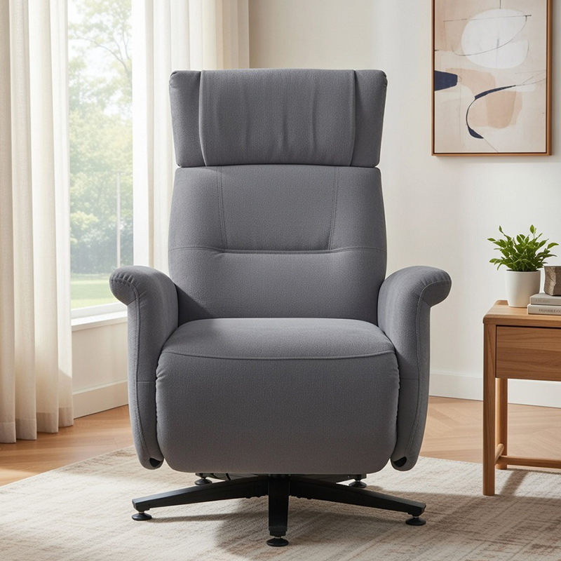 Moderne elektrisch draaibare fauteuil met ademende stof en vrijetijdsstoel