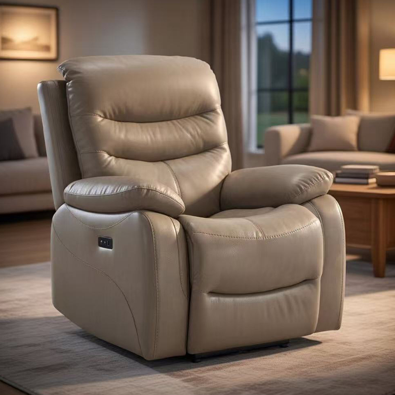 Lederen elektrische fauteuil met USB-poorten