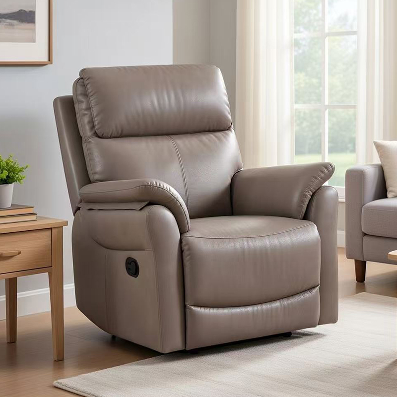 35,8''w lederen handmatige fauteuil met gerolde armen 