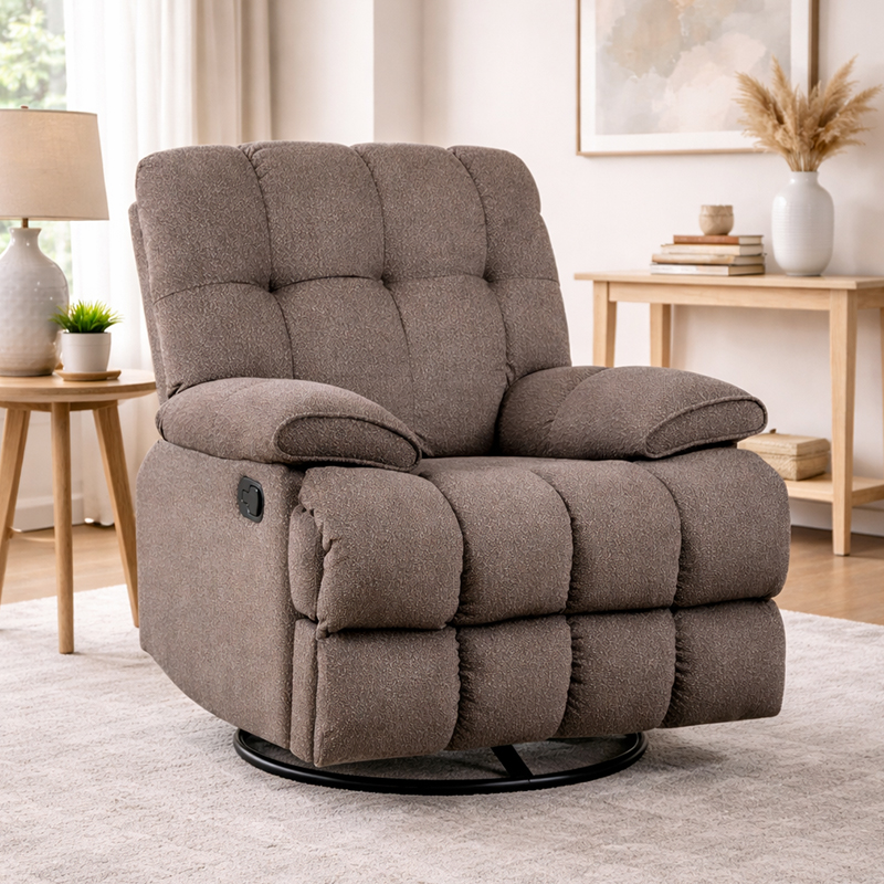 39,8'' handmatige fauteuil met draaiknop en schommel
