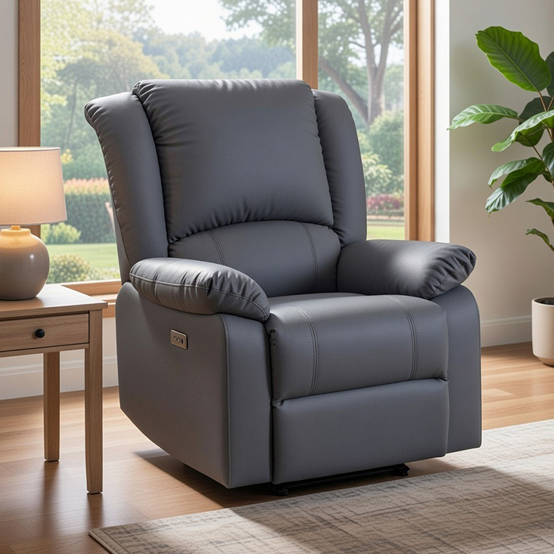 33,1 inch leren elektrische fauteuil met USB-poorten voor volwassenen