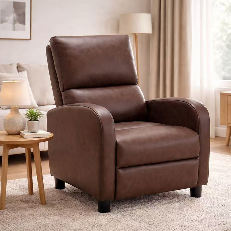 Fauteuil van microvezel, clubfauteuil met duwfunctie