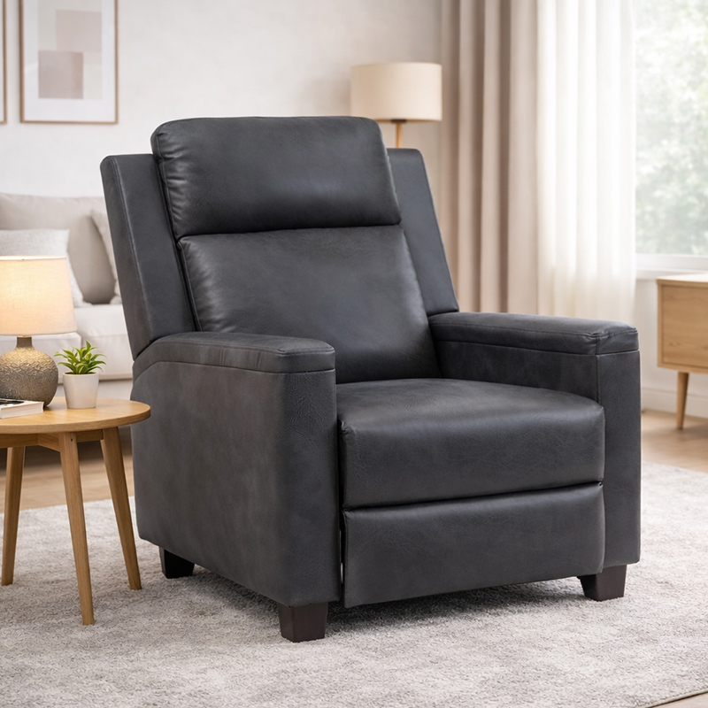 Lederen fauteuil met push-back fauteuil