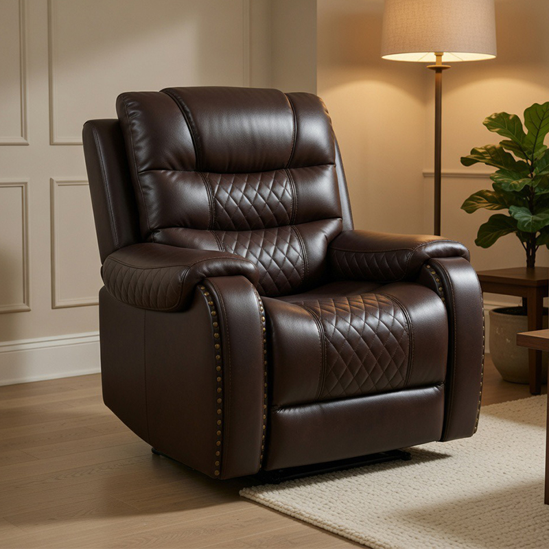 Machtsfauteuil van kunstleer 